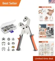 Versatile Snap Fastener Tool Kit: 140 Stainless Steel Buttons for Repair Needs