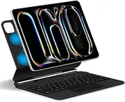 Magnetic Folio Wireless Keyboard Leather Case Cover for iPad M2 2024/Air/Pro 11 Magic-Style,Touch Trackpad, Multi Angle,Backlight Bluetooth Black