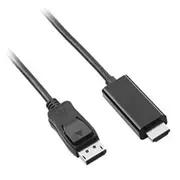 CableMod DisplayPort to HDMI 2.0 Cable M-M Black 2m