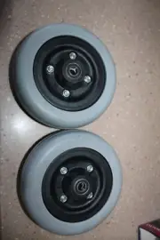 6 x 2” INVACARE TYPE TWO PIECE CASTER WHEEL 1 PAIR NEW OLD STOCK