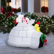 Peanuts 4-ft Snoopy & Woodstock Igloo Christmas Holiday Airblown Inflatable