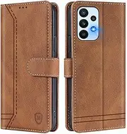 [GoodcAcy] Mobile Phone Case Compatible with Samsung Galaxy A23 Leather Folding Protective Case Wallet Cover Flip Case for Samsung Galaxy A23 Flip Case Brown