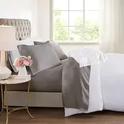 Dreamfields 2000TC Cooling Bamboo Sheet Set, King Single, Grey