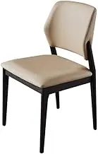 CVBFDB Arm Dining Chair Salon Accent Kitchen Dining Chair Living Room Design(White-Mountain peach7)