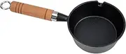 NOLITOY Cast Frying Pan Portable Small Oil Heating Cookware for Home Lightweight Design for Omelets More Flat Bottom High Temperature Resistant