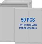 Motipuns 50 Pcs 14 x 18 Extra Large Catalog Mailing Envelopes 32lb with Gummed Flaps Catalog Envelopes Jumbo Kraft Envelopes for Mailing, Storage and Organizing Documents Office Supplies(Gray)
