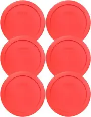Pyrex 7201-PC Round 4 Cup Storage Lid for Glass Bowls (6, Red)