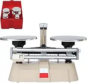 Precision Mechanical Balance, Lab Analytical Double Pan Scales with 4 Weights and Stainless Steel Beams, High Accuracy Balance Weight Set, Weighing Range 0.1g to 2000g, for Colleges, Lab