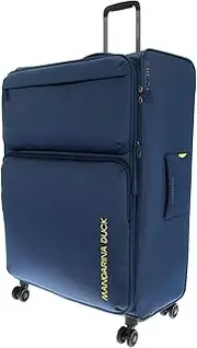 [Mandarina Duck] Zephyr Trolley XL EXP, Dress Blue, Trolley XL espandibile in Tessuto morbido ad effetto 3D, Dress Blue, Trolley XL espandibile in Tessuto morbido ad effetto 3D