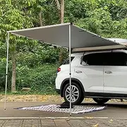 Removable Retractable Vehicle Awning, Adjustable Height Outdoor Rooftop Pull Out Tent Shelter, for 4x4 /Car/SUV/Truck, Roof Rack Awning with Carrying Bag (Size : 200 * 300CM/6.56 * 9.8ft)