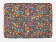 Psychedelic Bath Mat for Bathroom Home Decor Plush Non-Slip Mat 29.5" X 17.5"