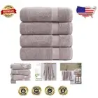 Opulent 4-Piece Bath Sheet Collection - Super Absorbent Platinum Towels 66x35 in