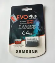 NEW Samsung EVO Plus 64GB microSDXC UHS-I Memory Card MB-MC64HA/AM in Retail Pkg