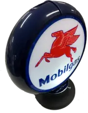 Mobilgas Mobil Fuel Petrol Bar Light Sign Globe on Base Man Cave Garage Gift