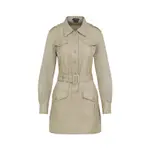 [Tom Ford] Tom Ford-Pale Sage Beige Cotton Safari Mini Dress-Donna 40 IT