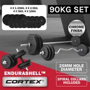CORTEX 90kg EnduraCast Barbell Weight Set