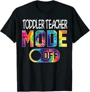 [X.Style] Toddler Teacher Mode Off Happy Last Day of School Tie Dye ds1291 Youth T-Shirt (L) Black