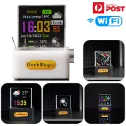 Mini Digital Clock Weather Forecast Station Smart WiFi Thermometer Crystal USB