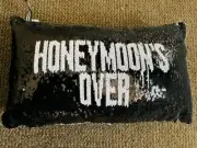 8 Oak Lane Flip Sequin "Just Married & Honeymoons Over" Pillow