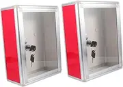 Tofficu 2Pcs Wall Mount Mailbox with Lock Metal Letter Box for Home Office Transparent Design Space Saving Durable Lightweight for Secure Mail Suggestions