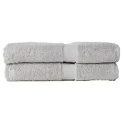 2pc Canningvale Royal Splendour Bath Sheet Set Silver Home/Bathroom Decor
