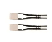 2x Winsor & Newton AWMOC Artisan Long Handle Short Flat Art Paint Brush Size 6
