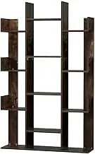 Artiss Bookshelf, Book Shelf Corner 13 Storage Shelves Display Cabinet Bookcase Bookshelves Storages Rack Home Living Room Bedroom Office Furniture, Sturdy Base Walnut