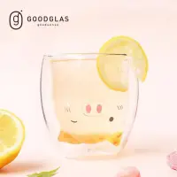 在飛比找momo購物網優惠-【好玻GOODGLAS】小豬雙層玻璃杯250ml