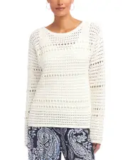 Karen Kane Boatneck Crochet Sweater