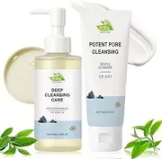 Skincare Facial Care Set 50 g Cleanser Face + 100 ml Cleansing Oil Cleansing Oil Face Korea Face Cleanser Suitable for All Skin Types Suitable for Daily Facial Cleansing