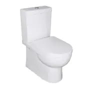 635*375*810mm Poseidon Rio Ceramic Gloss White Box Rim Back To Wall Toilet