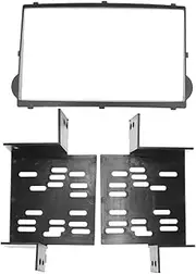 Rynplex 173mmX98mm Double Din Car Radio Fascia Black Color Dash Kit Installation Facia Face Plate Panel Frame, for Hyundai, H1 Auto Radio Mounting Frame