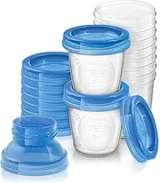 Philips Avent Breast Milk Storage Containers with Lids, 180ml, 10-pack, SCF618/10
