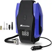 Portable Tire Inflator Air Compressor 12V DC, Auto Tyre Pump with LED Light Car Accessories, Digital Air Pump for Car Tyres, SUV,basketballs,bicycles,swimming rings (Blue)
