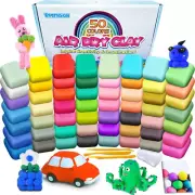 Air Dry Clay 50 Colors, Modeling Clay for Kids, DIY Molding Magic Clay for Play