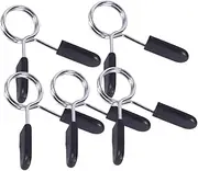 Mipcase 5Pcs Spring Clip Collars for Barbell Dumbbell Durable Clamp Non Slip Design for Weightlifting Powerlifting Gym Equipment Accessories