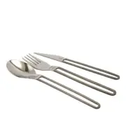 Outdoor Titanium Tableware Fork Sawtooth Knife Spoon Table-knife Camping Picnic