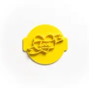 Love Heart with Ribbon Embosser No 21 /Stamp for Cupcakes Fondant Icing Clay Cak