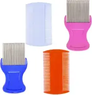 4 Pcs Head Hair Comb, 2 Pieces Hair Comb Double Sided 2 Pieces Removal Dandruff