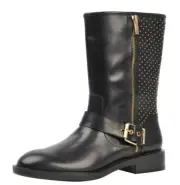 Steve Madden Womens Zain Studded Leather Boot Size 6.5 Color Black/Gold