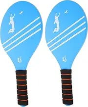 PAMINGONO 2Pcs Badminton Paddles Durable Wooden Rackets for Outdoor Fun for Adults for Beach Park Backyard Games
