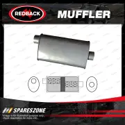 Redback Universal Muffler - 8" x 4" Oval 16" Long 2" Offset/Centre Chambered