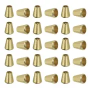 Bell Stopper Conical Cord Ends, 30Pcs Cord Fastener for Bags, Light Green Gold
