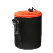 2PC SLR Camera Lens Bag Micro Single Lens Bag Lens Inner Bile Bag Waterproof Protective Case Plus Velvet Thickening(Orange)