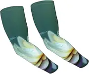 [FHEDVBN] Dragonfly with Water Lily Arm Sleeves Compression Arm Covers for Men Women Outdoor Sun Sleeves Cooling Sports Sleeve, Black