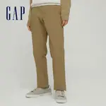 GAP 男裝 商務中腰直筒型棉褲-淺棕色(810720)