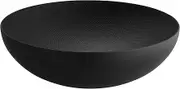 Alessi DUL02/25BT Dul02/25Bt-Design Double Wall Bowl Coloured with Epoxy Resin, Black with Relief Decoration, Steel