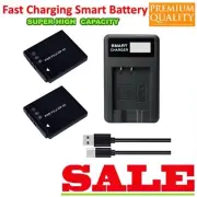 2x 1500mAh Battery + Charger for Fuji NP-50 / Pentax D-LI68 / Kodak Klic-7004