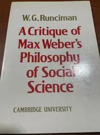 在飛比找Yahoo!奇摩拍賣優惠-A critique of max weber’s phil