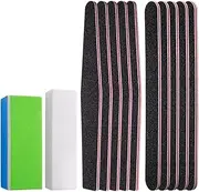 Vaguelly 1 Set Nail Art Polishing Block Set Practical Nail Buffer Sanding Strips for Home Salon Professional Use Extensions White